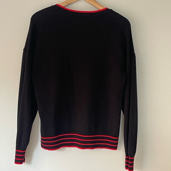 Marled Reunited Clothing Heart Print Round Neck Long Sleeve Sweater - Picture 4 of 10